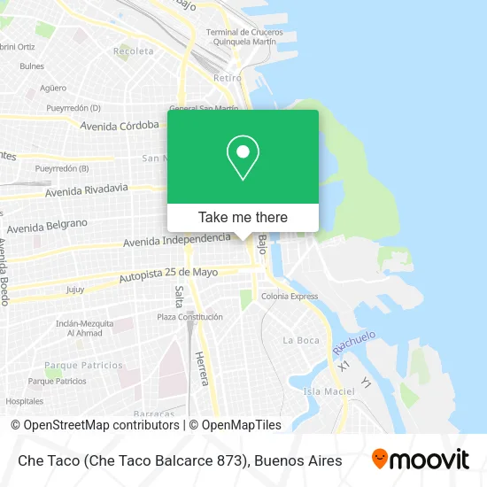 Mapa de Che Taco (Che Taco Balcarce 873)