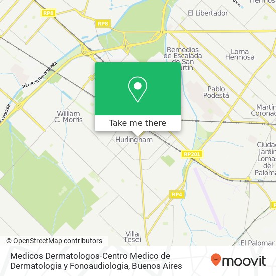 Mapa de Medicos Dermatologos-Centro Medico de Dermatologia y Fonoaudiologia