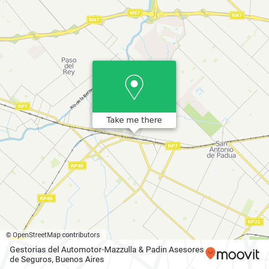 Mapa de Gestorias del Automotor-Mazzulla & Padin Asesores de Seguros