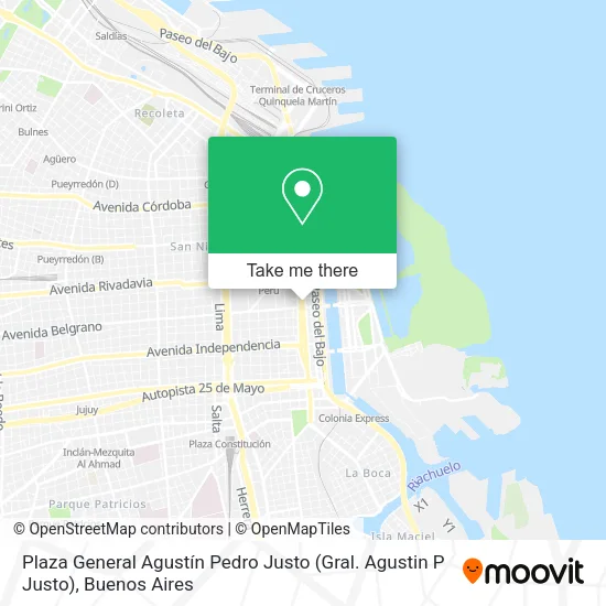 Plaza General Agustín Pedro Justo (Gral. Agustin P Justo) map