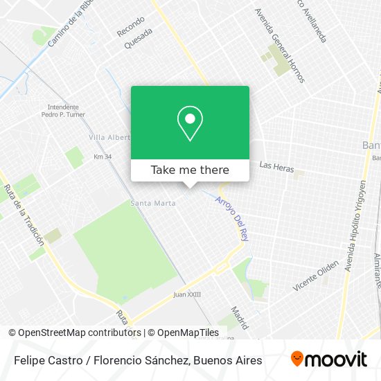 Felipe Castro / Florencio Sánchez map