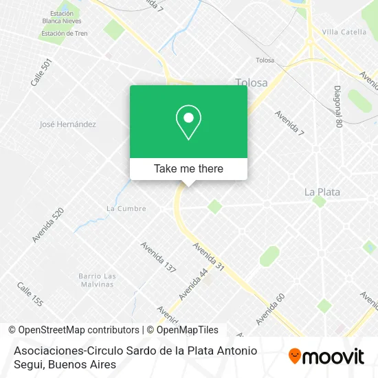 Mapa de Asociaciones-Circulo Sardo de la Plata Antonio Segui