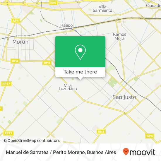Mapa de Manuel de Sarratea / Perito Moreno