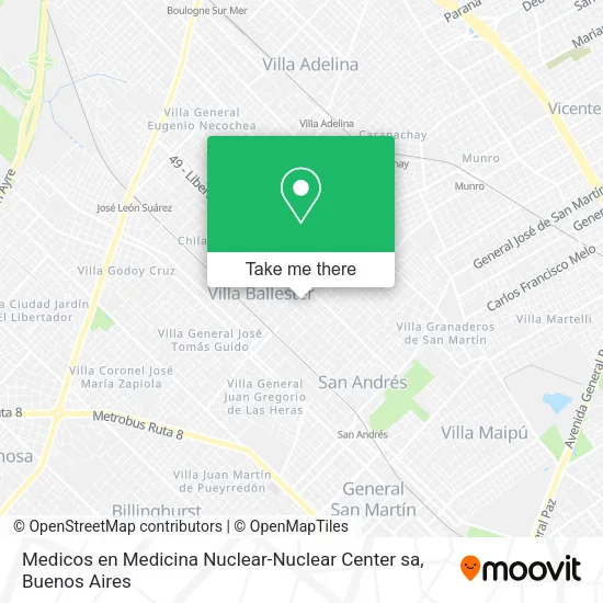 Mapa de Medicos en Medicina Nuclear-Nuclear Center sa