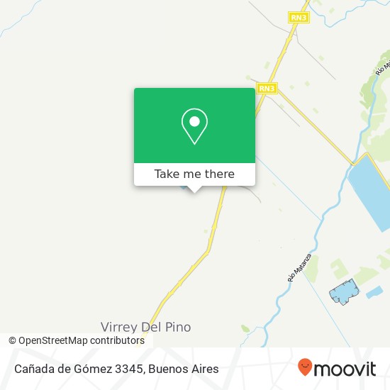 Cañada de Gómez 3345 map
