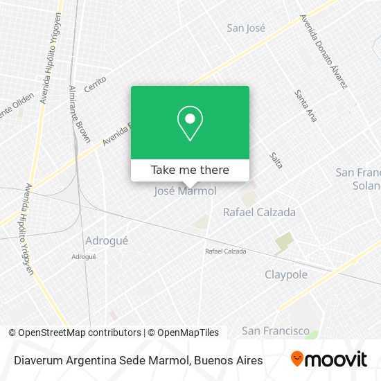 Diaverum Argentina Sede Marmol map