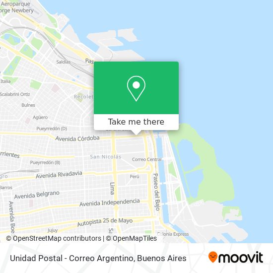 Unidad Postal - Correo Argentino map
