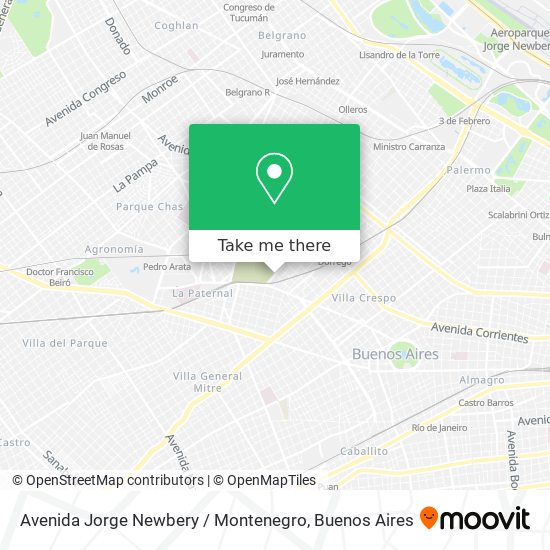 Avenida Jorge Newbery / Montenegro map