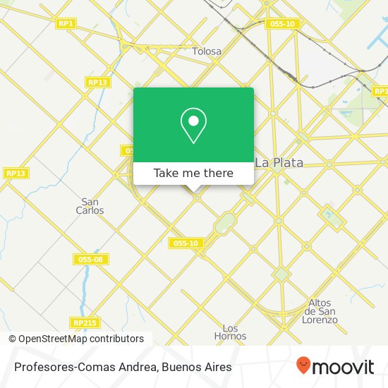 Profesores-Comas Andrea map