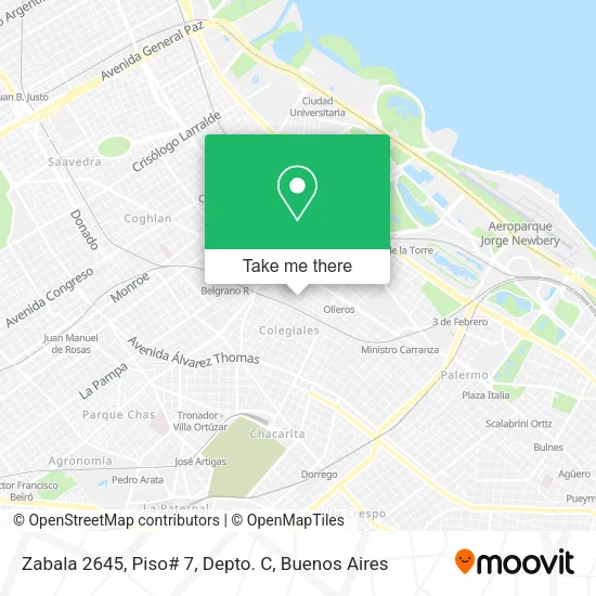 Zabala 2645, Piso# 7, Depto. C map