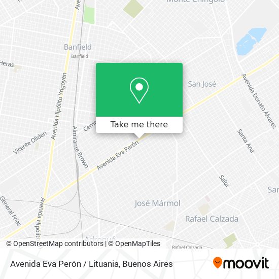 Avenida Eva Perón / Lituania map