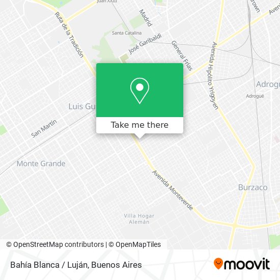 Bahía Blanca / Luján map