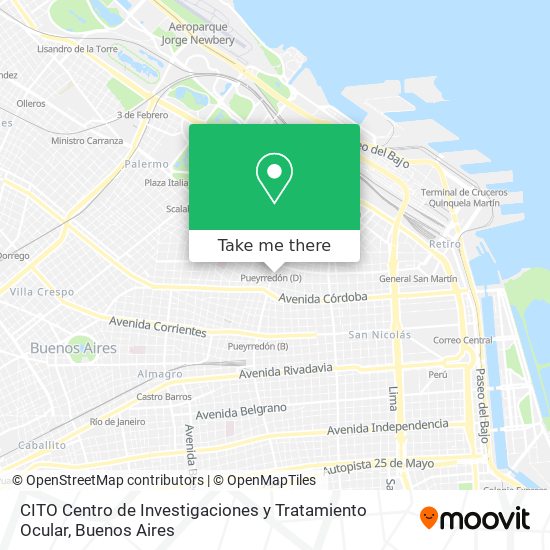 CITO Centro de Investigaciones y Tratamiento Ocular map