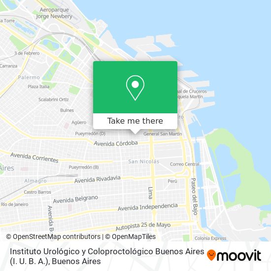 Mapa de Instituto Urológico y Coloproctológico Buenos Aires (I. U. B. A.)