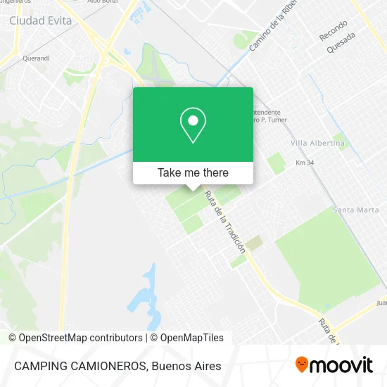 CAMPING CAMIONEROS map