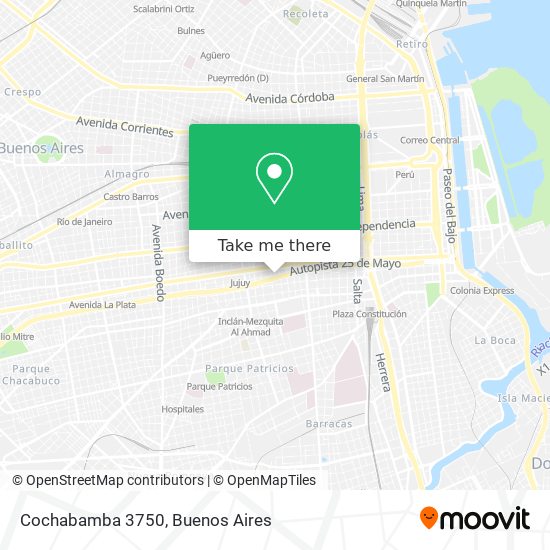Cochabamba 3750 map