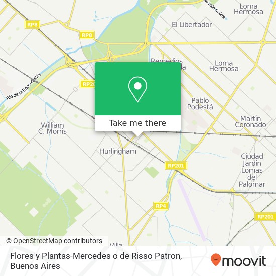 Mapa de Flores y Plantas-Mercedes o de Risso Patron