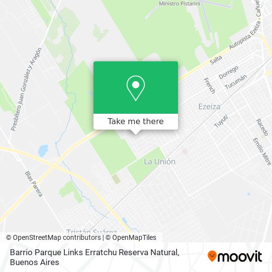 Barrio Parque Links Erratchu Reserva Natural map