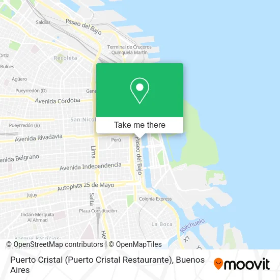 Mapa de Puerto Cristal (Puerto Cristal Restaurante)