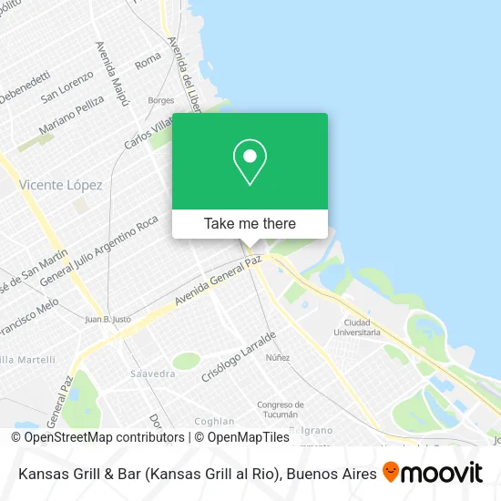 Mapa de Kansas Grill & Bar (Kansas Grill al Rio)