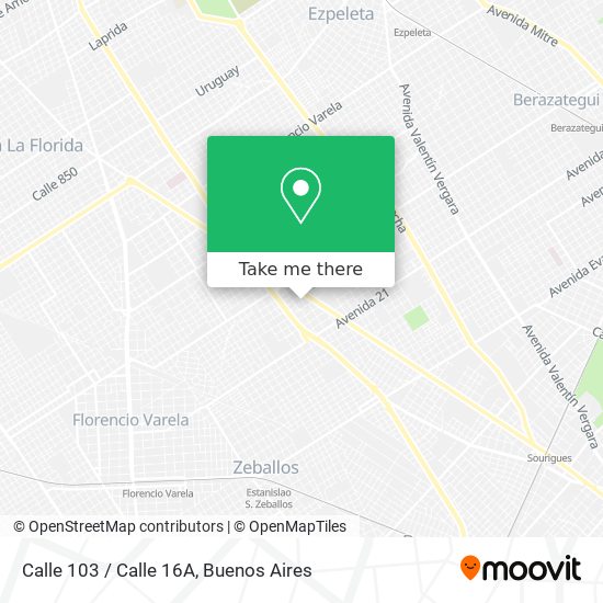 Mapa de Calle 103 / Calle 16A