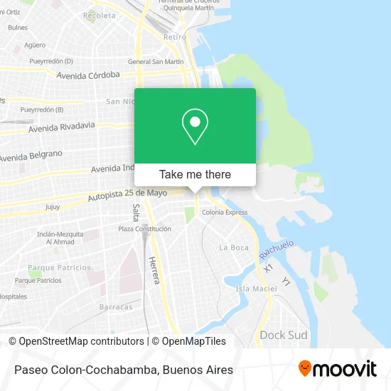 Mapa de Paseo Colon-Cochabamba