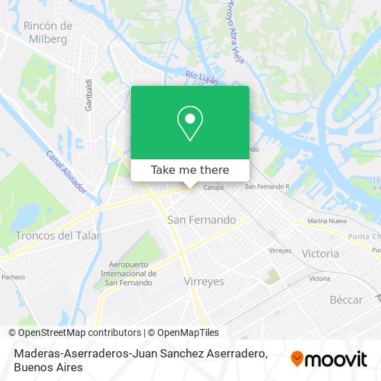 Mapa de Maderas-Aserraderos-Juan Sanchez Aserradero