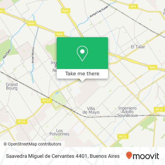 Saavedra Miguel de Cervantes 4401 map