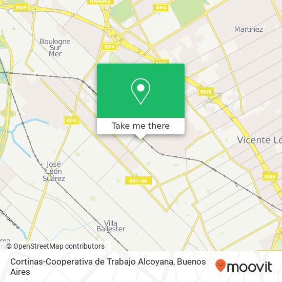 Mapa de Cortinas-Cooperativa de Trabajo Alcoyana