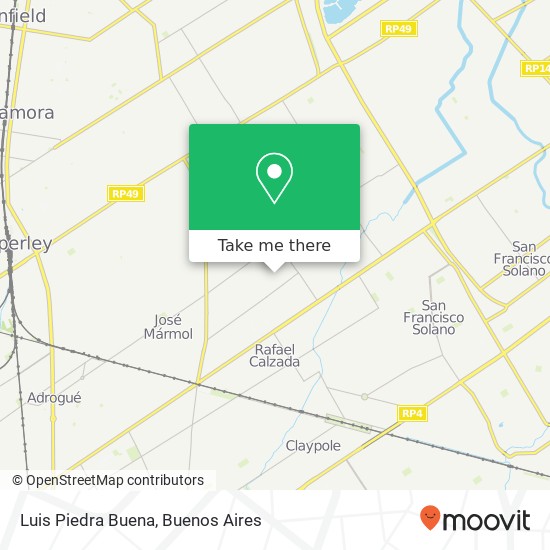 Luis Piedra Buena map