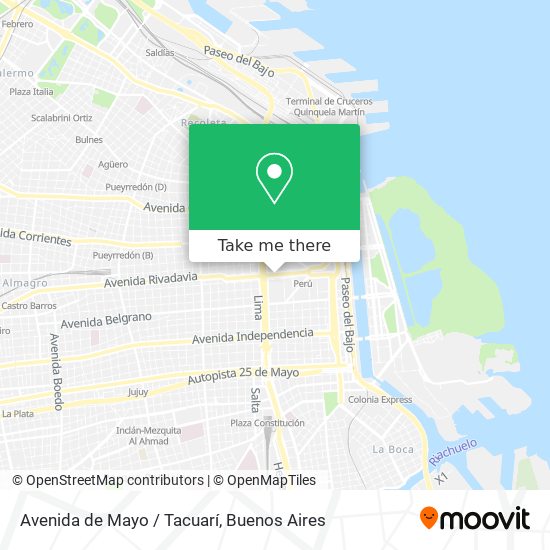 Avenida de Mayo / Tacuarí map