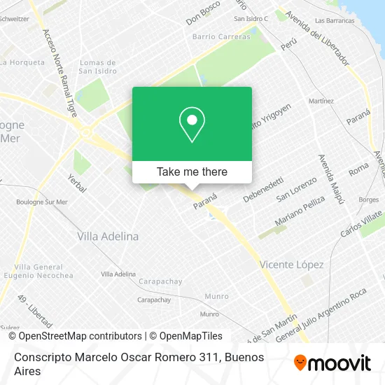 Conscripto Marcelo Oscar Romero 311 map