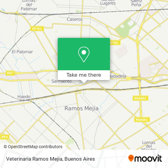 Mapa de Veterinaria Ramos Mejia