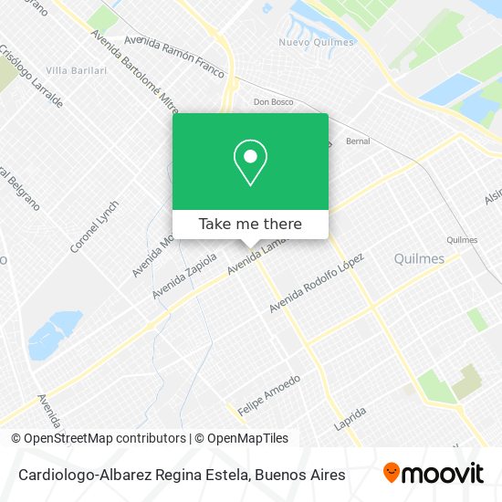 Mapa de Cardiologo-Albarez Regina Estela