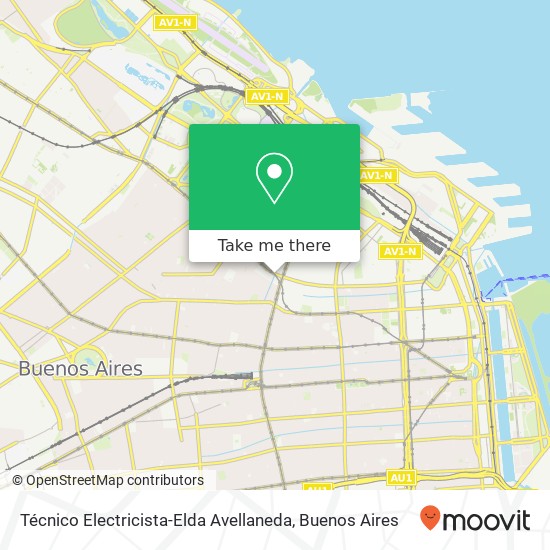 Mapa de Técnico Electricista-Elda Avellaneda