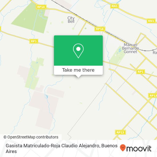 Gasista Matriculado-Roja Claudio Alejandro map