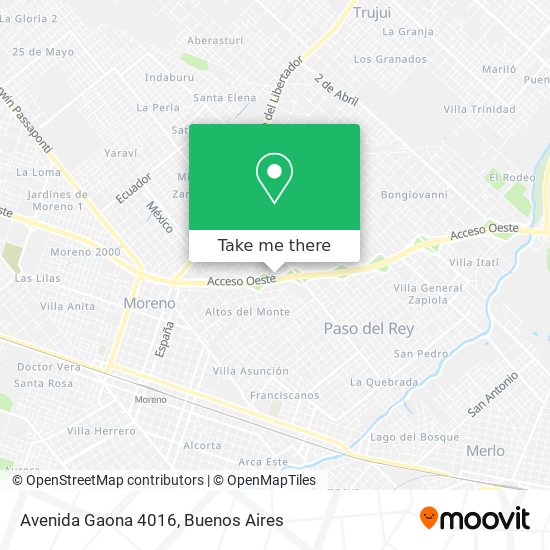 Avenida Gaona 4016 map