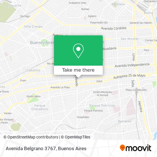Avenida Belgrano 3767 map