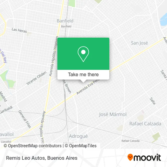 Mapa de Remis Leo Autos