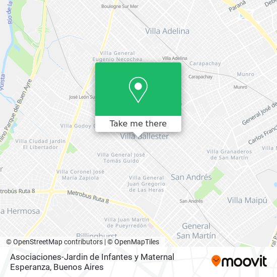 Mapa de Asociaciones-Jardin de Infantes y Maternal Esperanza