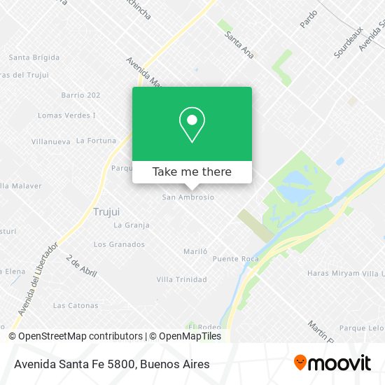 Mapa de Avenida Santa Fe 5800