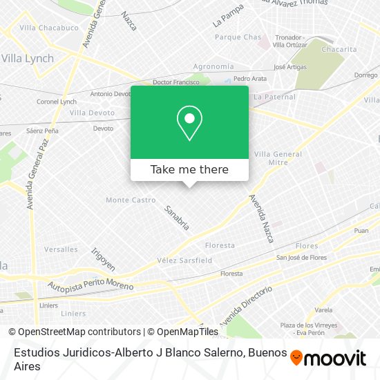 Estudios Juridicos-Alberto J Blanco Salerno map