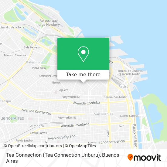 Mapa de Tea Connection (Tea Connection Uriburu)