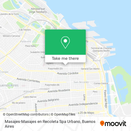 Mapa de Masajes-Masajes en Recoleta Spa Urbano