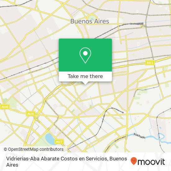 Mapa de Vidrierias-Aba Abarate Costos en Servicios