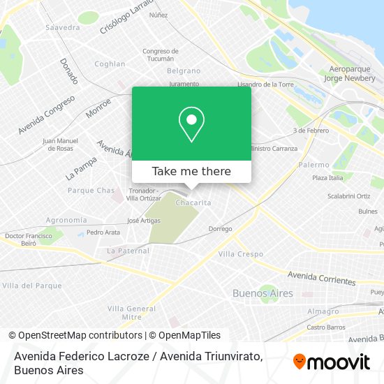 Mapa de Avenida Federico Lacroze / Avenida Triunvirato