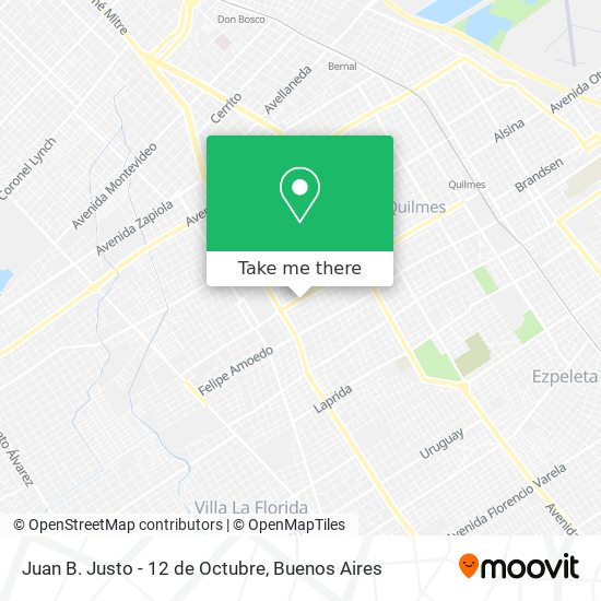 Juan B. Justo - 12 de Octubre map