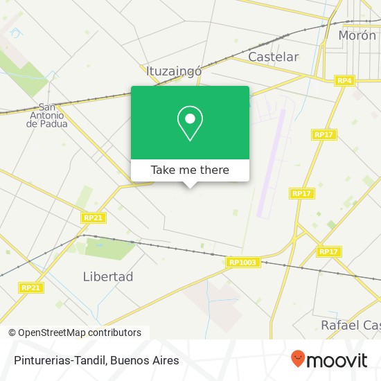 Pinturerias-Tandil map