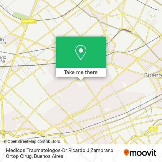 Medicos Traumatologos-Dr Ricardo J Zambrano Ortop Cirug map