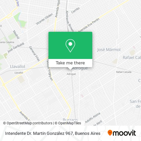 Mapa de Intendente Dr. Martín González 967